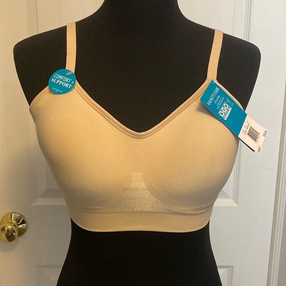 Vanity Fair Sz M Damask Neutral Bra NWT